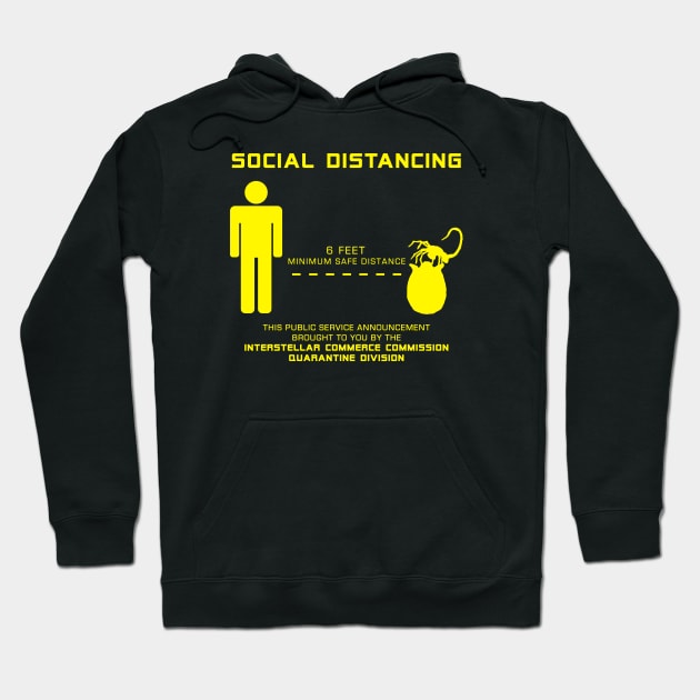 Social Distancing Hugger - yellow Hoodie by CCDesign